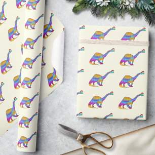 Süßer Brontosaurus Dinosaurier Weihnachten Geschenkpapier