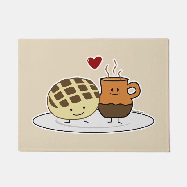 Süßer Brot-heiße Schokoladen-Pan dulce Mexikaner Fußmatte (Vorderseite)