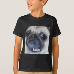 Süßer Bruh-Mops-Hund Gesicht unscharf T-Shirt