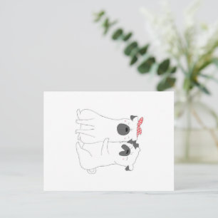 Süßer Bulldogge Passendes Geschenk für Hunde Lie Feiertagspostkarte
