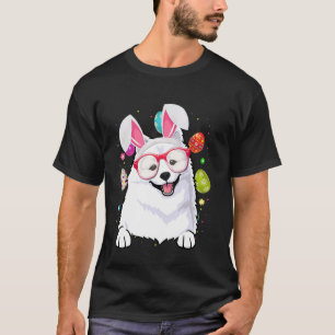 Süßer Bunny-Eskimo-Hund-Gesicht Ostereier Ostertag T-Shirt