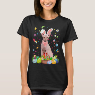 Süßer Bunny Sphynx Katze & Osterkorb Ostern D T-Shirt