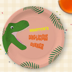 Süßer bunter Dinosaurier 5./Jeder Geburtstag Pappteller