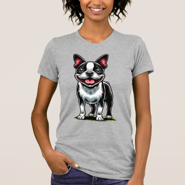 Süßer Bustie-Hund T-Shirt (Vorderseite)