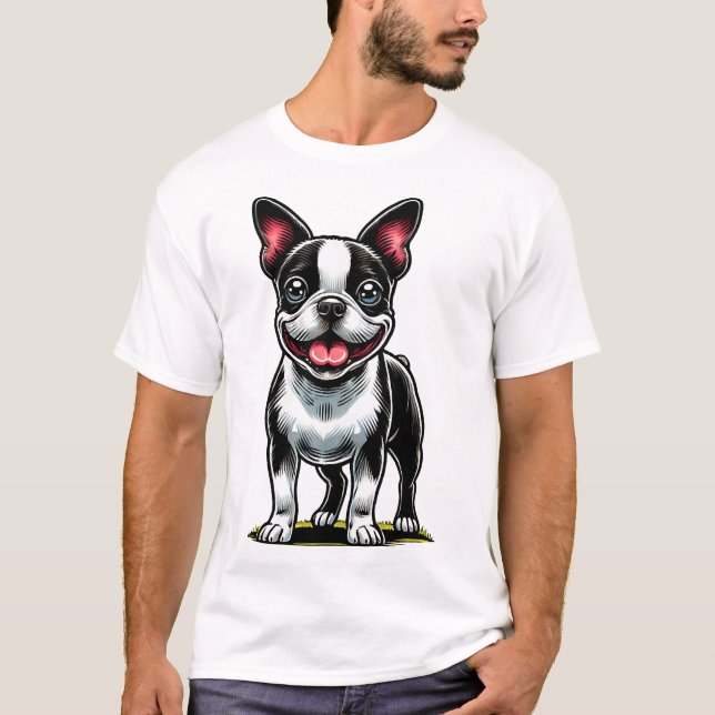 Süßer Bustie-Hund T-Shirt (Vorderseite)