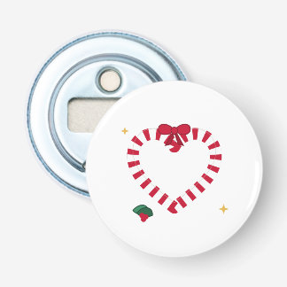 Süßer Candy Cane Herz Weihnachts-Soja-Wachs-Kerze Flaschenöffner