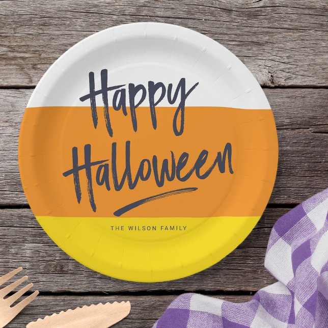 Süßer Candy Corn Frohes Halloween Pappteller (Von Creator hochgeladen)