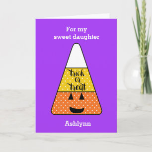 Süßer Candy Corn Frohes Halloween Tochter Karte