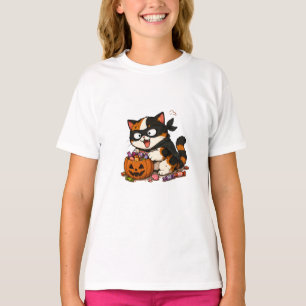 Süßer Candy-Dieb Calico-Katze T-Shirt