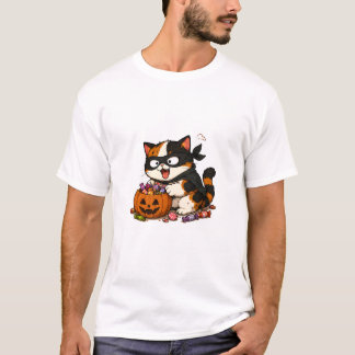 Süßer Candy-Dieb Dreifarbenkatze T-Shirt