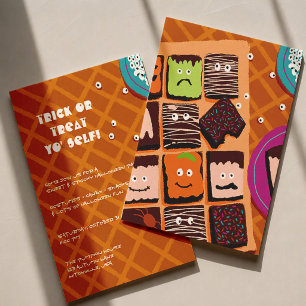 Süßer Candy Monster Halloween-Party Trick-or-Treat Einladung