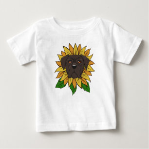 Süßer Cane Corso Hund auf Sonnenblume Baby T-shirt