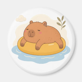 Süßer Capybara-Pool-Schwimmkörper Sommer-Chill-Mag Magnet