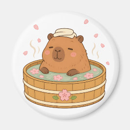 Süßer Capybara-Sakura-Onsen-Kirschblütenmagnet Magnet