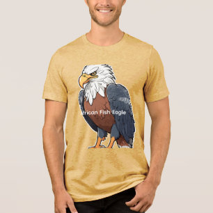 Süßer Cartoon-Aufkleber Afrikanischer Fischadler Tri-Blend Shirt