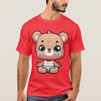 Süßer Cartoon-Bär in Yoga-Pose vintage T-Shirt