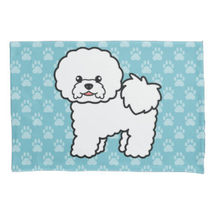 Süßer Cartoon Bichon Frise Hund Kissenbezug