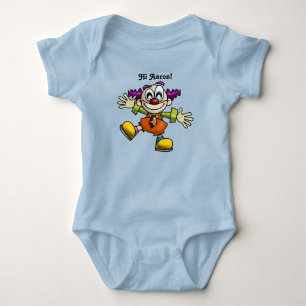Süßer Cartoon-Clown sucht Babys Umarmungen Baby Strampler