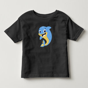 Süßer Cartoon-Delfin – Bezaubernder Lustiger Delfi Kleinkind T-shirt