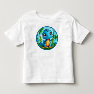 Süßer Cartoon-Dinosaurier Kleinkind T-shirt