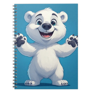 Süßer Cartoon-Eisbär-Charakter Notizblock