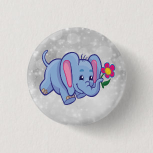Süßer Cartoon-Elefant Button