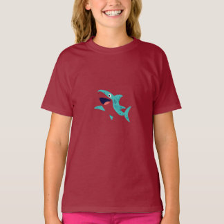 Süßer Cartoon-Hai – Ansprechendes lustiges Hai-Des T-Shirt