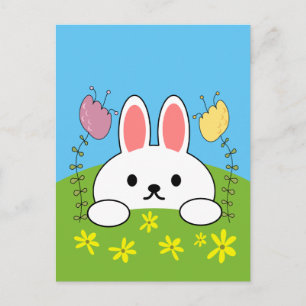 Süßer Cartoon-Hasen-Hase Postkarte