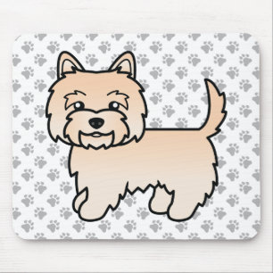 Süßer Cartoon-Hund Cream Cairn Terrier Mousepad