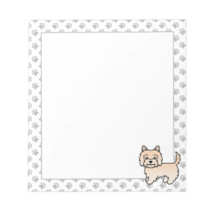 Süßer Cartoon-Hund Cream Cairn Terrier Notizblock