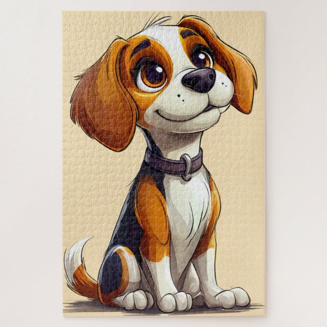 Süßer Cartoon-Hund, das beste Geschenk für Hunde-L Puzzle (Vertikal)