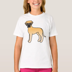 Süßer Cartoon-Hund der Rasse Fawn Great Dane T-Shirt