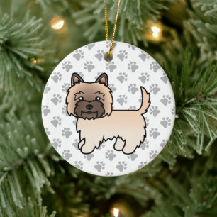 Süßer Cartoon-Hund der Wheaten Cairn Terrier-Rasse Keramik Ornament