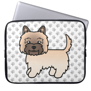 Süßer Cartoon-Hund der Wheaten Cairn Terrier-Rasse Laptopschutzhülle