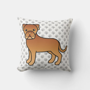 Süßer Cartoon-Hund Dogue De Bordeaux Kissen