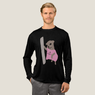 Süßer Cartoon-Hund im rosa Kleid Tri-Blend Shirt