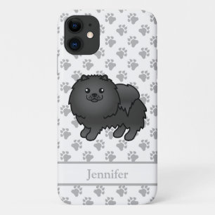 Süßer Cartoon-Hund namens schwarzer Pomeranian Case-Mate iPhone Hülle