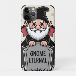 Süßer Cartoon-Vampir-Gnom an einem Grabstein stehe Case-Mate iPhone Hülle