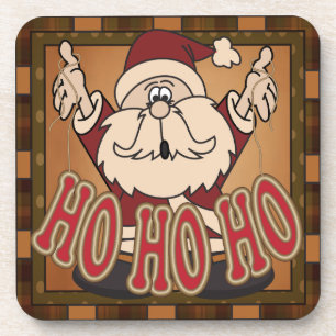 Süßer Cartoon-Weihnachtsmann Ho Ho Ho Weihnachte Getränkeuntersetzer
