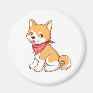 Süßer Cartoon-Welpe Shiba Inu Magnet