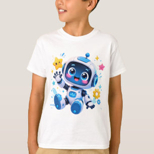 Süßer Cartoon-Weltraumroboter T-Shirt