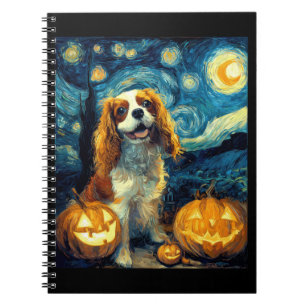 Süßer Cavalier King Charles Spaniel Hund Halloween Notizblock