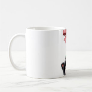 Süßer Charakter mit rosa Schleifen-Schlüsselanhäng Kaffeetasse