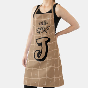 Süßer Chef Brown Gingham Schürze
