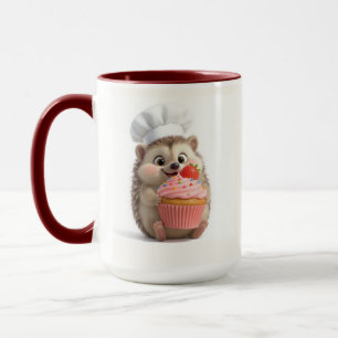 Süßer Chef-Igel-Bäcker Zwei-Töne-Kaffeebecher Tasse
