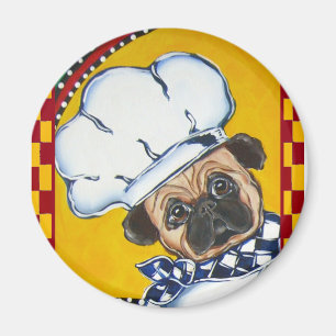Süßer Chef Pug Magnet