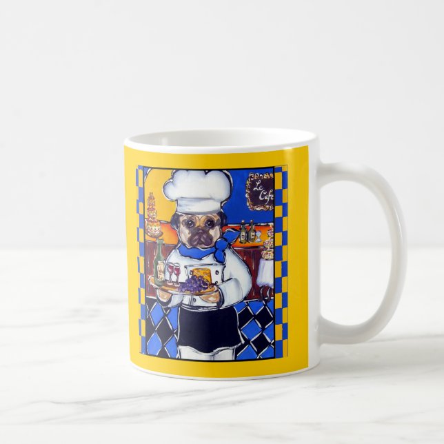 Süßer Chef Pug Tasse (Rechts)