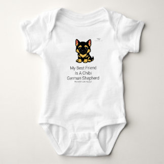 Süßer Chibi-Deutscher-Schaferhund-Welpe-Body Baby Strampler