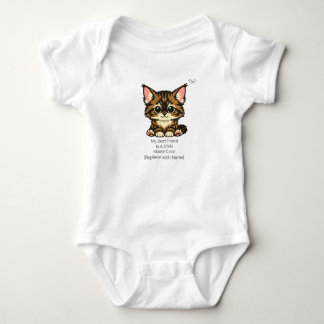 Süßer Chibi Maine Coon Kätzchen Baby-Body Baby Strampler