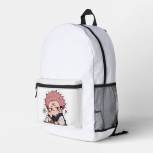 Süßer Chibi-Schmollender-König-Aufkleber - Kawaii  Bedruckter Rucksack